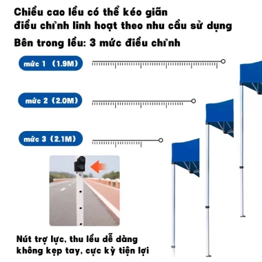 Nhà bạt di động 3x3-3x6m, mái che chợ đêm, lều trại, 1.125.000