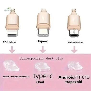 Nhà Điện Nhựa Cắm Bụi Type-C Mặt Dây Chuyền Cao Su Chống Bụi Đa Năng 35.970 VND