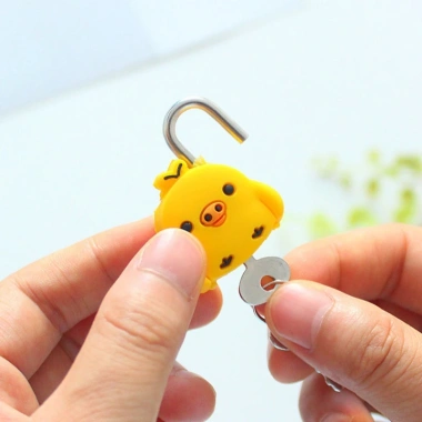Nhà Máy Thời Trang Hoạt Hình Kim Loại Khóa Búp Bê Dễ Thương - Ổ Khóa An Toàn Chống Trộm Cho Hành Lý