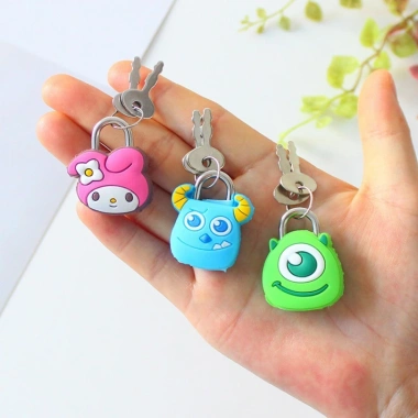 Nhà Máy Thời Trang Hoạt Hình Kim Loại Khóa Búp Bê Dễ Thương - Ổ Khóa An Toàn Chống Trộm Cho Hành Lý
