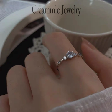Nhẫn bạc nữ 925 Valentine đính đá đẹp phong cách công chúa Disney - Quà tặng 109k
