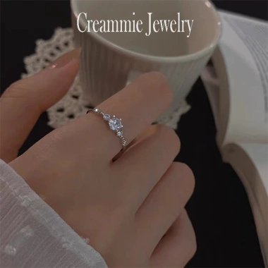 Nhẫn bạc nữ 925 Valentine đính đá đẹp phong cách công chúa Disney - Quà tặng 109k