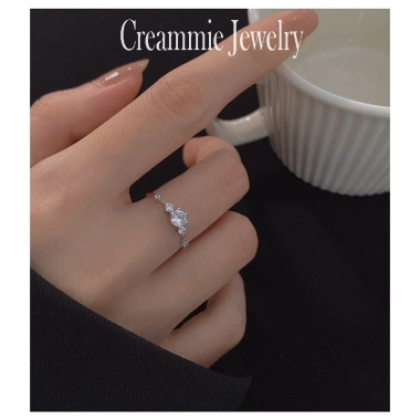 Nhẫn bạc nữ 925 Valentine đính đá đẹp phong cách công chúa Disney - Quà tặng 109k