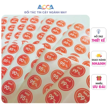 Nhãn dán giảm giá, tem sale 5%-99% cho mọi sản phẩm - Giá chỉ 4.500 đ