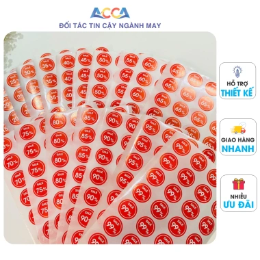 Nhãn dán Tem SALE giảm giá 5-99% - Giá chỉ 4.500đ, dán nhanh, bền màu 7