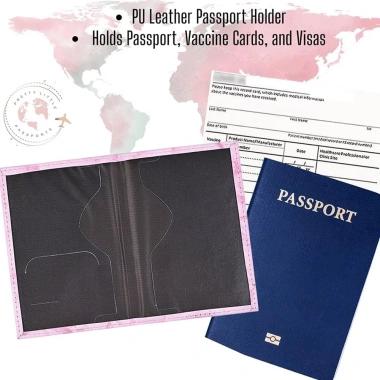Nhãn dán thêu Bìa hộ chiếu & Chủ thẻ ID - Ví bảo vệ RFID PU đa lớp, khe cắm thẻ nhiều, bảo mật cao, giảm còn 24.525 VND 3 Nhãn dán thêu Bìa hộ chiếu & Chủ thẻ ID - Ví bảo vệ RFID PU đa lớp, khe cắm thẻ nhiều, bảo mật cao, giảm còn 24.525 VND 3