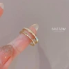 Nhẫn DREJEW hai lớp zircon sang trọng, nhẹ nhàng, phù hợp ngón tay trỏ phụ kiện nữ 8