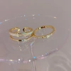 Nhẫn DREJEW hai lớp zircon sang trọng, nhẹ nhàng, phù hợp ngón tay trỏ phụ kiện nữ 10