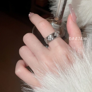 Nhẫn DREJEW Zircon hoa mở vòng cho ngón tay trỏ - Sang trọng, giá 60,450₫ 3