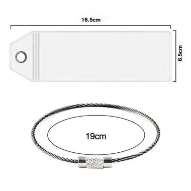 Nhãn PVC trong suốt mềm cao su không thấm nước, chống mất mát, thẻ ID hành lý máy bay du lịch