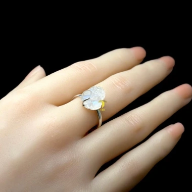 Nhẫn Tỳ Hưu Moonstone Đá Mặt Trăng Tự Nhiên - Giá 450.000đ (Giảm 90.000đ) 7