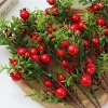 Nhánh Lựu Nhân Tạo FUNG 24 trái Cây cảnh nhựa handmade, trang trí sân vườn 3