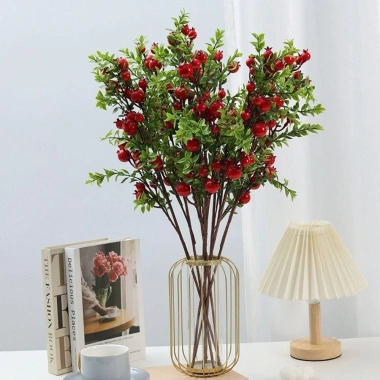 Nhánh Lựu Nhân Tạo FUNG 24 trái Cây cảnh nhựa handmade, trang trí sân vườn 6 Nhánh Lựu Nhân Tạo FUNG 24 trái Cây cảnh nhựa handmade, trang trí sân vườn 6