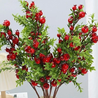 Nhánh Lựu Nhân Tạo FUNG 24 trái Cây cảnh nhựa handmade, trang trí sân vườn 7 Nhánh Lựu Nhân Tạo FUNG 24 trái Cây cảnh nhựa handmade, trang trí sân vườn 7