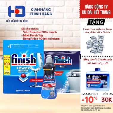 NHẬP MÃ GIẢM 30K Viên rửa chén Finish Essential hương chanh 100 viên Hàng chính hãng 3