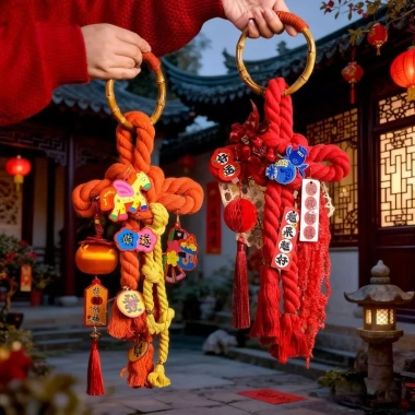 Nhập Nhà Tết Nguyên Đán 2.026 Năm Ngựa: Nút Thắt Phòng Khách Phước Lành, Dây Bện Đẹp, Giá 172.550 VND