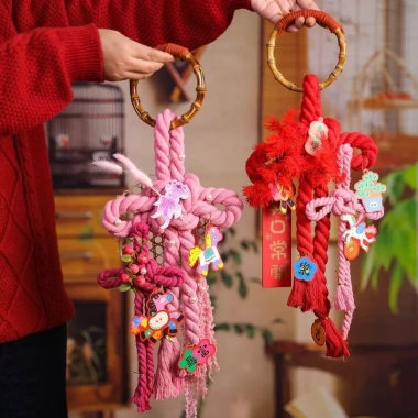 Nhập Nhà Tết Nguyên Đán 2.026 Năm Ngựa: Nút Thắt Phòng Khách Phước Lành, Dây Bện Đẹp, Giá 172.550 VND