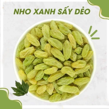 Nho khô xanh sấy không đường Nhà Lá, dẻo chua ngọt tự nhiên, giá 15.000 10