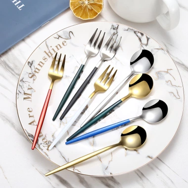 Nĩa Ăn Trái & Muỗng Nĩa Thép Không Gỉ 304 13cm - Bền, An Toàn, Giá Ưu Đãi 20.790₫