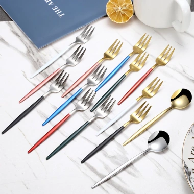 Nĩa Ăn Trái & Muỗng Nĩa Thép Không Gỉ 304 13cm - Bền, An Toàn, Giá Ưu Đãi 20.790₫
