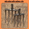 Nĩa đào đất bứng cây thép nguyên khối 4-5 răng - Giá ưu đãi 130.000đ 2