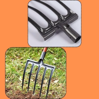 Nĩa đào đất bứng cây thép nguyên khối 4-5 răng - Giá ưu đãi 130.000đ 4