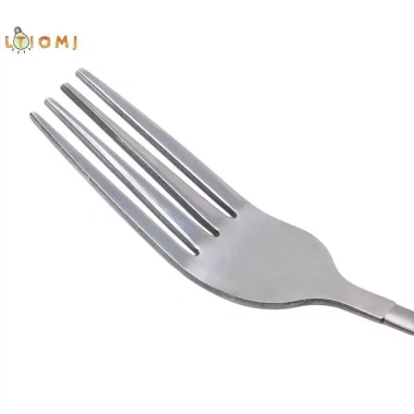 Nĩa mở rộng kính thiên văn thép không gỉ bạc – Đồ ăn BBQ, món tráng miệng, bữa tối – Bộ đồ ăn nhà bếp 2