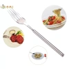 Nĩa mở rộng kính thiên văn thép không gỉ bạc – Đồ ăn BBQ, món tráng miệng, bữa tối – Bộ đồ ăn nhà bếp 7