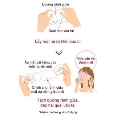 Nội Địa Nhật Mặt nạ ngủ xông hơi mắt Kao MegRhythm giảm quầng thâm, 12 miếng, giá 120.000 VND 4