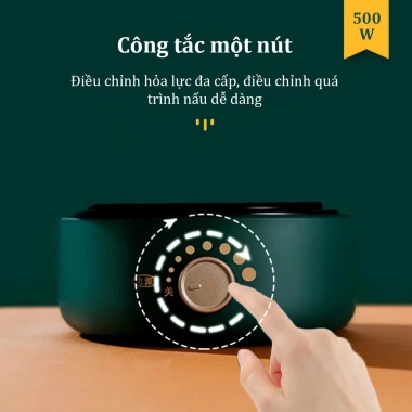 Nồi điện gấp gọn 500W đa năng du lịch dã ngoại, khay hấp tiện lợi, chống dính - Giá chỉ 388.000₫