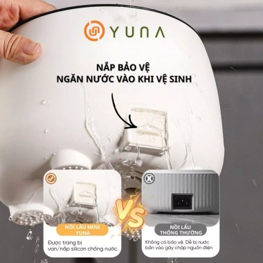 Nồi Điện Mini YUNA 2.0L Đa Năng Xửng Hấp Chống Dính - Tiện Lợi Cho Sinh Viên & Gia Đình, Giá 164k