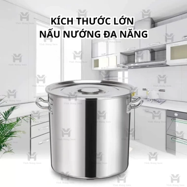 Nồi inox 170L 60x60 cm đáy dày hầm xương, nấu nước, bánh chưng – giảm còn 1,450,000₫ 2