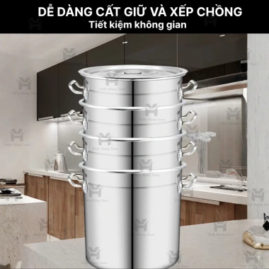 Nồi inox 170L 60x60 cm đáy dày hầm xương, nấu nước, bánh chưng – giảm còn 1,450,000₫ 3