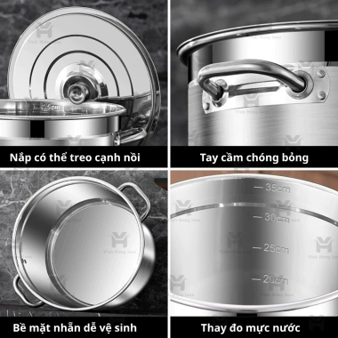 Nồi inox 170L 60x60 cm đáy dày hầm xương, nấu nước, bánh chưng – giảm còn 1,450,000₫ 7