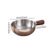 Nồi Inox Mini 14cm tay cầm gỗ cao cấp - Nấu mì, luộc trứng, hâm sữa nhanh trên bếp từ và gas, giá ưu đãi 26.000đ 2