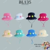 Nón bucket viền rách + charm hoa len - Mũ tai bèo vành rộng, chống nắng BL135