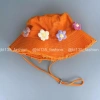 Nón bucket viền rách + charm hoa len - Mũ tai bèo vành rộng, chống nắng BL135 8
