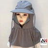 Nón Chống Nắng Khóa Kéo 4 Chiều Thun Lạnh ATI - Tặng Vớ Đặc Biệt