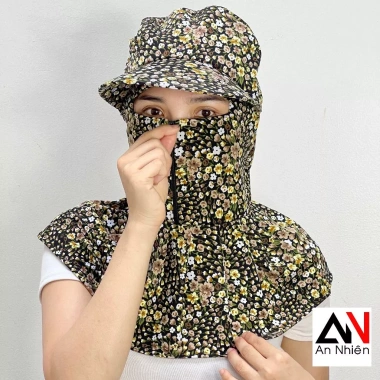 Nón Chống Nắng Khóa Kéo 4 Chiều Thun Lạnh ATI - Tặng Vớ Đặc Biệt 6