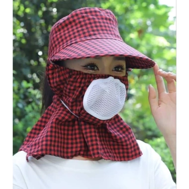 Nón chống nắng mỏng mát họa tiết hoa kèm khẩu trang - Giá chỉ 29.000₫ giảm sâu