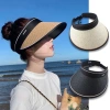 Nón chóp nữ hot trend, vành rộng chống tia UV, nón cói nửa đầu - Giá chỉ 6.000₫ 2