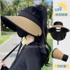 Nón chóp nữ nón cói nửa đầu, vành rộng, vải che sau gáy, chống tia UV, chỉ 44k 6