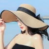 Nón Cói Đi Biển Vành Rộng Dây Nơ Đen - Siêu Nhẹ, Bảo Vệ Nắng, Giá Ưu Đãi 10