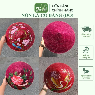 Nón lá cỏ bàng đỏ nhiều mẫu - Nón cỏ chắc chắn, đẹp, giảm giá 169k
