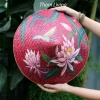 Nón lá cỏ bàng vẽ hoa, quai vải lụa sang trọng – áo dài, quà tặng, giảm giá 185.000₫ 4