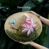 Nón lá cỏ bàng vẽ hoa, quai vải lụa sang trọng – áo dài, quà tặng, giảm giá 185.000₫ 6