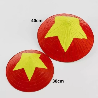 Nón lá truyền thống sao vàng D40cm – Trang trí sự kiện cho người lớn giá ưu đãi 79.000đ 5