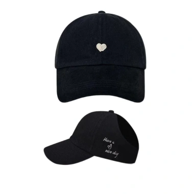 Nón Lưỡi Trai Cotton Hở Chóp Nữ Thêu Tim Hàn Quốc – Mũ Thể Thao Chạy Bộ CAP103 6