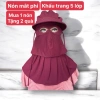 Nón mắt phi thun gân tăm – Che chắn full mặt, trán, cổ, vai, tặng 2 quà, 51k