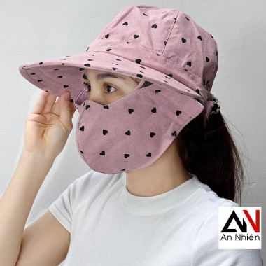 Nón mũ chống nắng vành rộng kèm khẩu trang - Giá chỉ 54.444₫, giảm mạnh 5 Nón mũ chống nắng vành rộng kèm khẩu trang - Giá chỉ 54.444₫, giảm mạnh 5